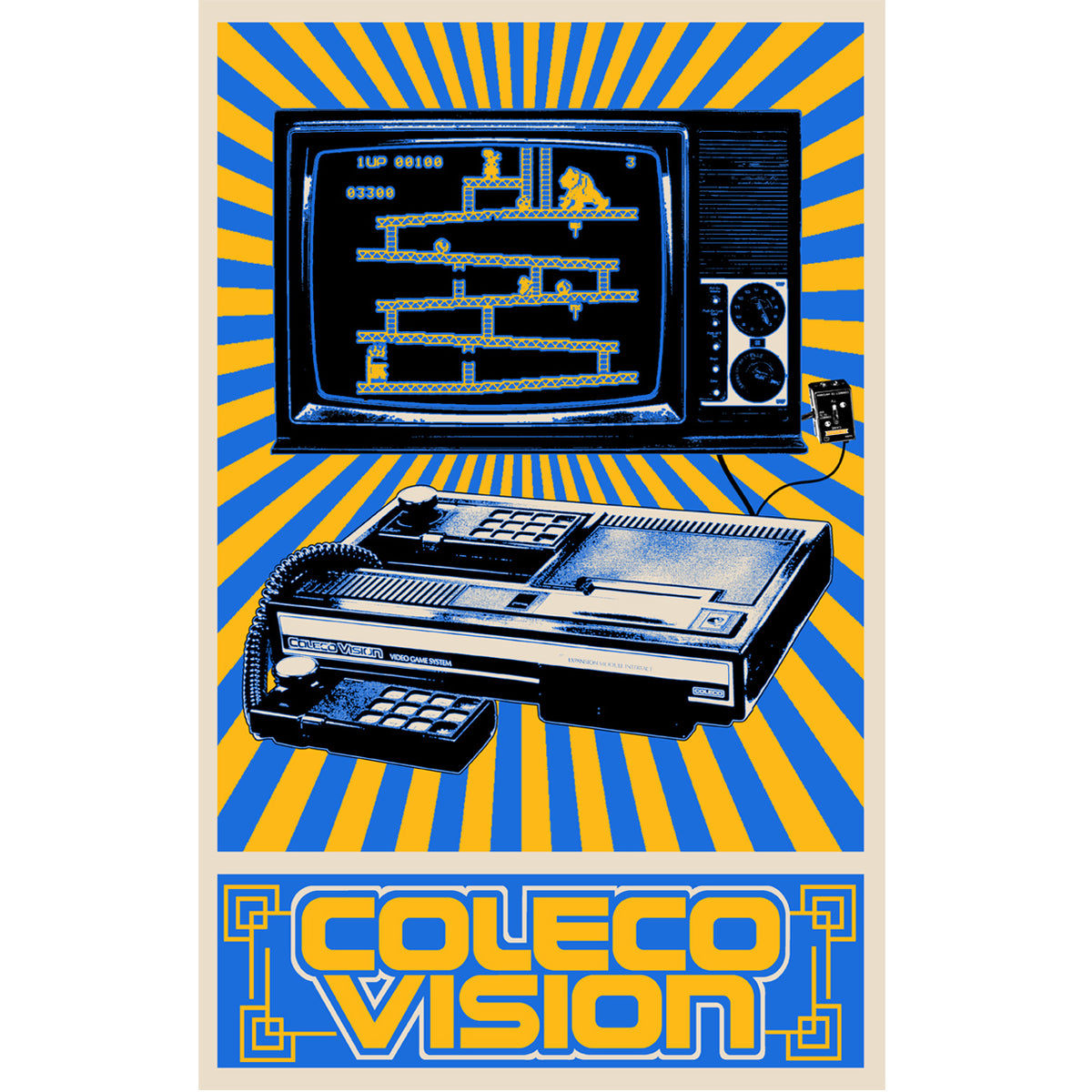 Rocky shops - Coleco Vision Video Game Cover Reprint Poster 10.5x15.25