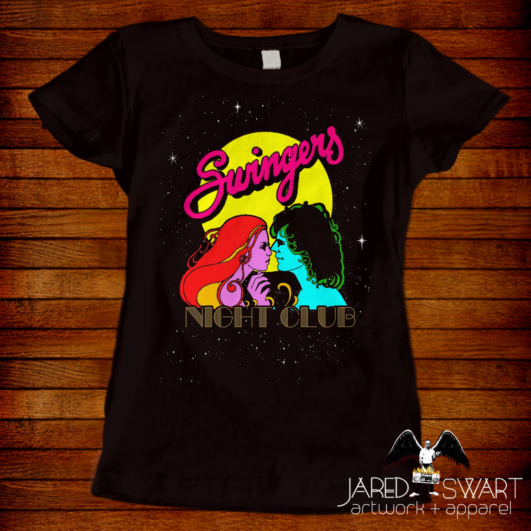 70s retro faux night club Swingers t-shirt