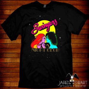 70s retro faux night club Swingers t-shirt