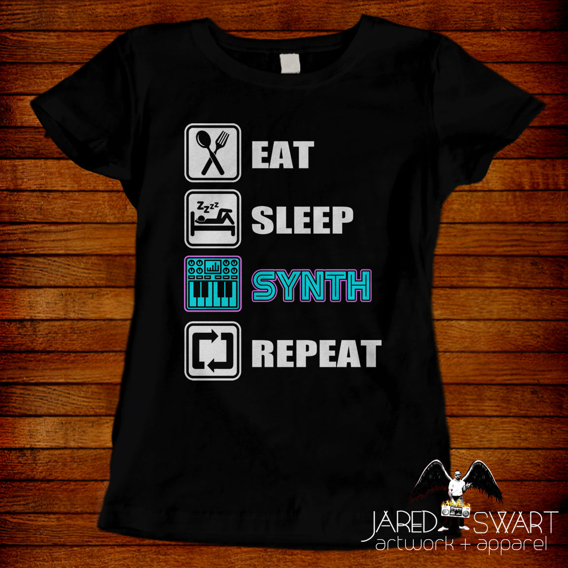 Synthesizer T-shirt keyboard player tee synth synthwave