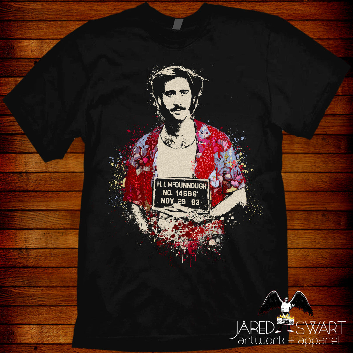 Raising Arizona T-shirt artwork Jared – by 1987 Coen Swart b inspired by